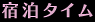 宿泊タイム